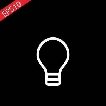 light bulb vector icon, lamp icon . EPS 10