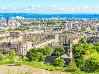 View of the Edinburgh from Calton Hill, Scotland, UK