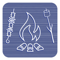 Grilled zephyr and  kebab icon