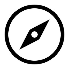 Compass vector icon, explore symbol