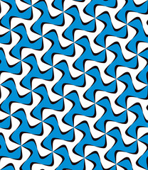 Repeating monochrome twisted stripe pattern