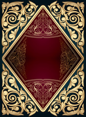 Golden ornate decorative frame