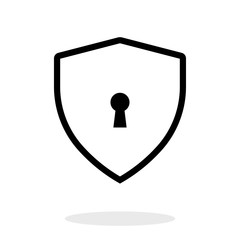 Security vector icon, shield symbol. Safety sign