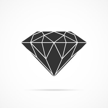 Vector image of diamond icon.