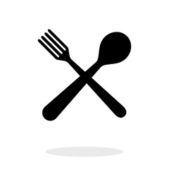 Spoon and fork vector icon