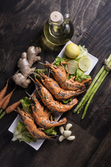 Marinated Tiger prawns