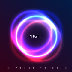 Abstract night party banner in glamour design style, modern flyer in A4 with colourful background