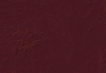 Computer 3D texture of dark red plastered wall.