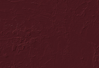 Computer 3D texture of dark red plastered wall.