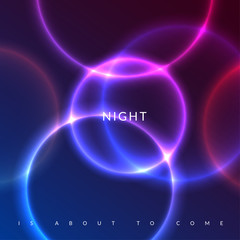 Abstract night party banner in glamour design style, modern flyer in A4 with colourful background