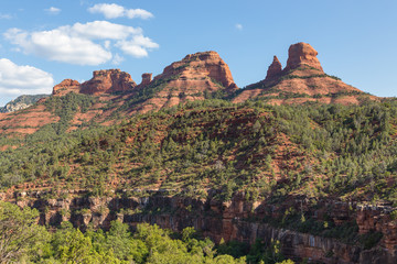 The natural beauty of the red rock canyons and sandstone.