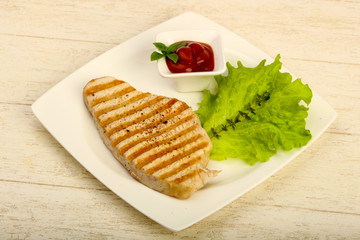 Grilled turkey steak
