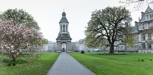 Fototapeta premium Campus of Trinity College, widely considered to be the most prestigious university in Ireland, and amongst the most elite in Europe