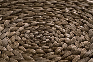 Round straw mat texture.