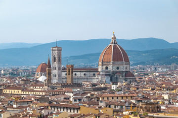 Fototapeta na wymiar Florence Cathedral Santa Maria del Fiore - Tuscany , Italy 