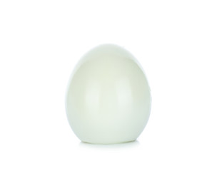 boiled egg on white background