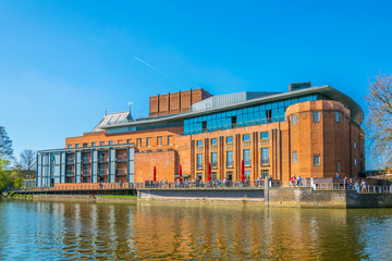 View of the Swan theatre hosting the Royal Shakespeare Company in Stratford upon Avon, England