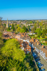 Aerial view of Warwick, England