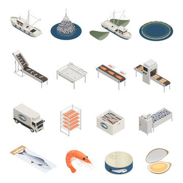 Fish Industry Icons Collection