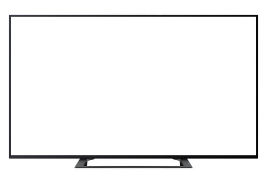 TV isolated with blank, empty screen