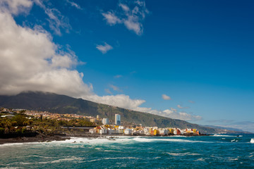 Fototapeta premium A view of the urban development on the ocean. Canary Islands.
