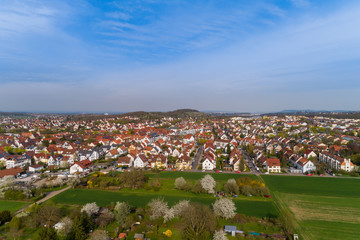 Fototapeta na wymiar Luftbild des Stuttgarter Stadtteils Weilimdorf