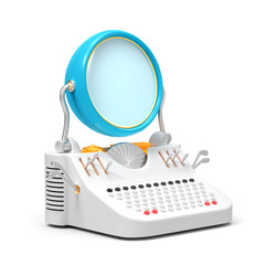 typewriter retro futuristic