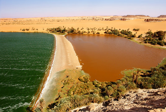  Saline Ouniaga Kebir  lake in the Sahara Desert, Chad
