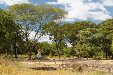 Fototapeta na wymiar Ruins of Leon Viejo, UNESCO Heritage site, Nicaragua