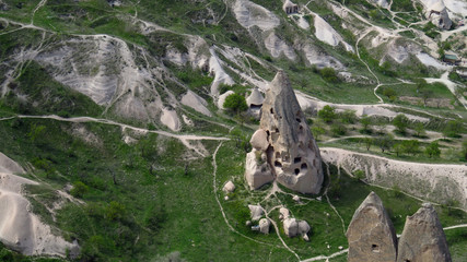 View of a Fairy Tale-like Cave House in Cappadocia