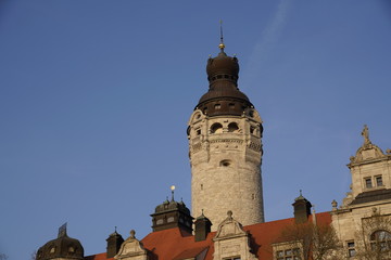 New Town Hall (Neues Rathaus) in Leipzig, Germany