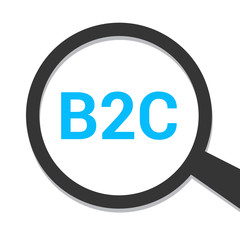 Business Concept: Magnifying Optical Glass With Words B2c