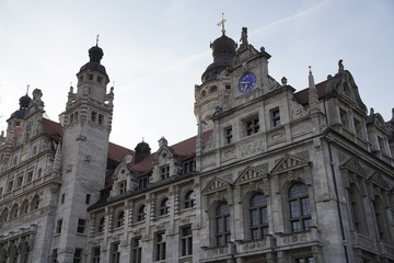 Fototapeta na wymiar New Town Hall (Neues Rathaus) in Leipzig, Germany