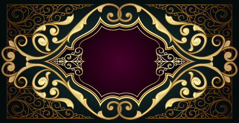 Golden ornate decorative design