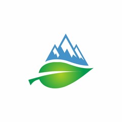 mountain logo design for nature and adventure 