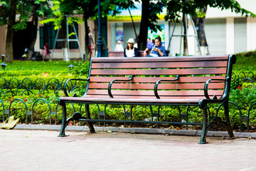 Bench in Public Park Hanoi