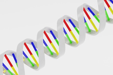 Realistic 3d Render of DNA model