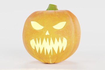 Realistic 3d Render of Halloween Pumpkin