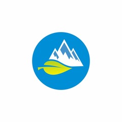 mountain logo design for nature and adventure 