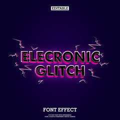 Modern Music Headline Font Tittle With Glitch Effect