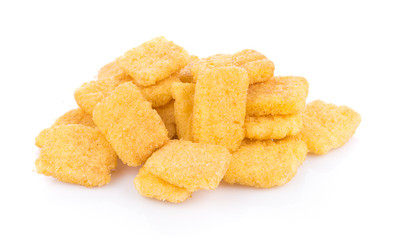 Corn chips isolated on white background