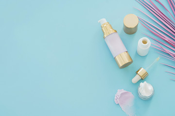 skincare beauty products concept image with space for text