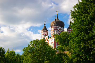 Fototapeta na wymiar St. Pantaleon’s Monastery, Park Feofania, Kyiv