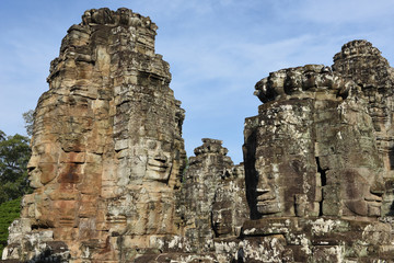 Fototapeta premium Faces of Bayon temple in Angkor Thom at Siemreap, Cambodia.