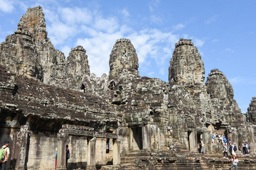 Bayon temple at Siem Reap in Cambodia.