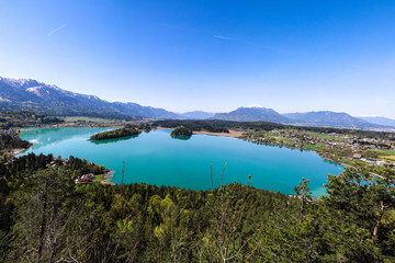 Lake Faak Panorama View From Tabor Heights In Carinthia Austria
