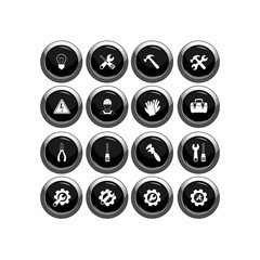 Tools icon. Flat vector icon set