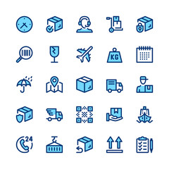 Delivery, logistics line icons set. Modern graphic design concepts, simple symbols, elements, pictograms collection. Minimal thin line design. Premium quality. Pixel perfect. Vector outline icons