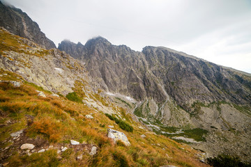 Tatra Mountains in the clouds.