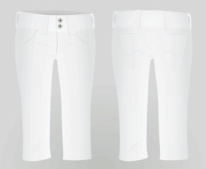 White short pants. vector illustration